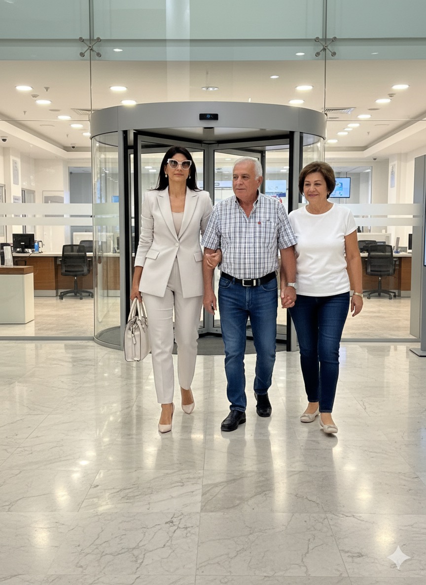 תמונה שלי בבנק מלווה מבוגרים בבנק